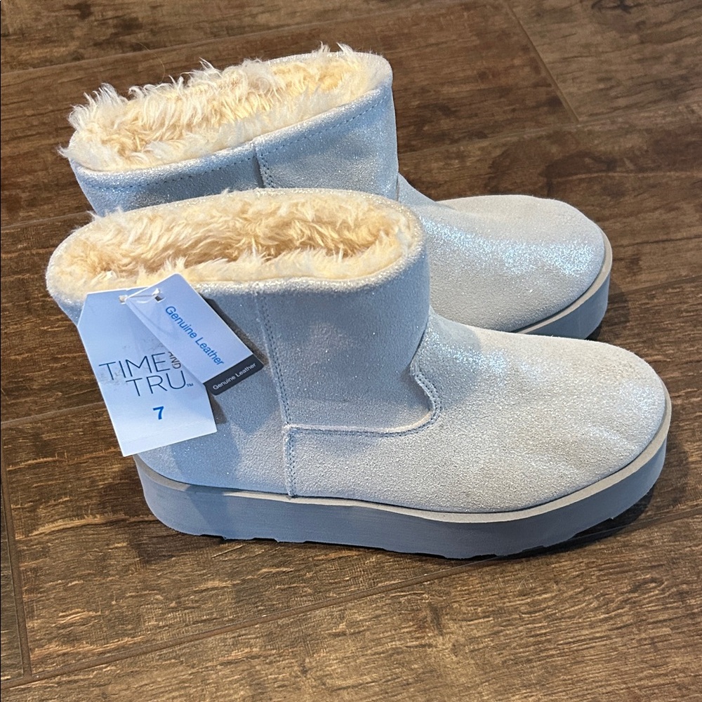 Time and Tru Sparkly silver Boots